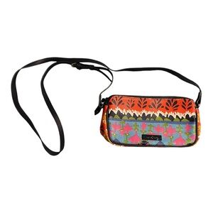 Vera Bradley Crossbody Bag Pink Floral Orange White Blue Green Yellow Long Strap